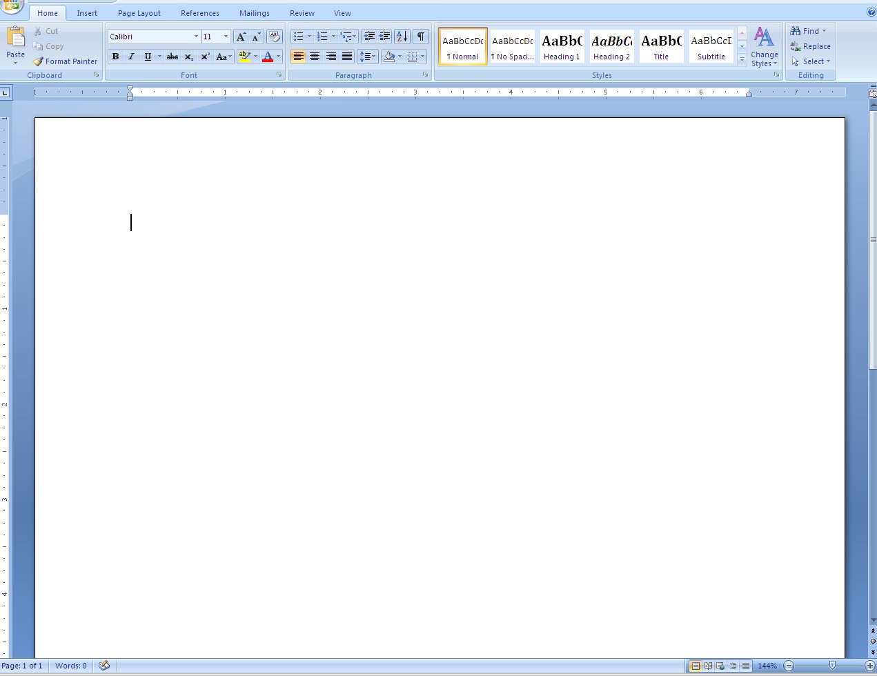 blank word document